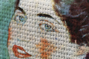 Feinste Bilddetails, Echte Leinenstruktur